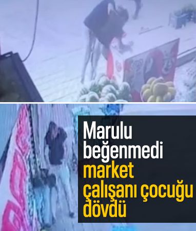 Adana'da sipariş verdiği marulu beğenmeyip market çalışanı çocuğu dövdü