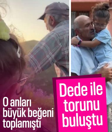 Trabzon'da vedalaşmalarıyla duygulandıran dede ile torun buluştu