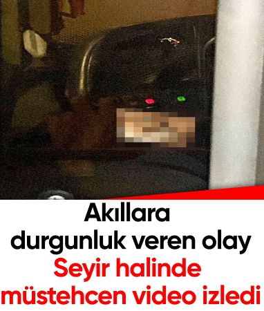 Bursa'da otobüs şoförü seyir halinde müstehcen video izledi