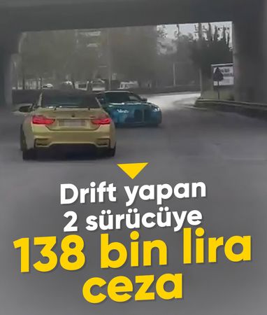 İzmir'de drift yapan 2 sürücüye 138 bin lira ceza