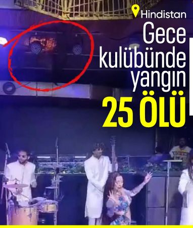 Hindistan'da gece kulubünde 25 kişinin öldüğü yangının çıkış anları