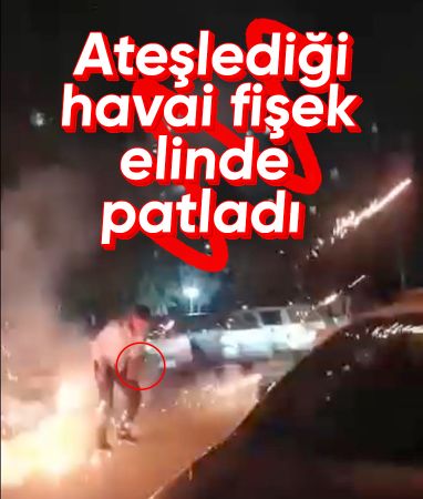 Diyarbakır'da ateşlediği havai fişek elinde patladı: O anlar kamerada