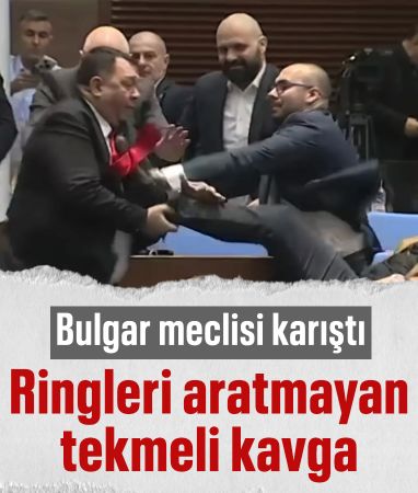 Bulgaristan meclisinde tekme ve yumruklar konuştu