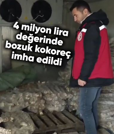 Manisa’da bozuk kokoreç operasyonu: 4 milyon liralık ürün imha edildi