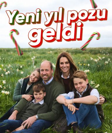 Prens William ve Prenses Kate Middleton'dan yeni yıl karesi