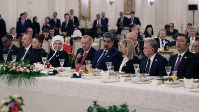 Cumhurbaşkanı Erdoğan, Çankaya'da liderlerle yemek yedi