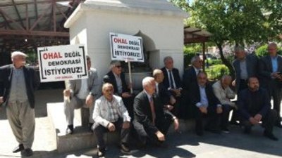 CHP'nin Bingöl'deki oturma eylemi 5 dakika sürdü