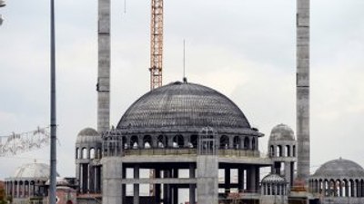 Taksim Camii inşaatında gelinen nokta görüntülendi