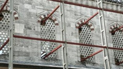 Sultanahmet Camii'nde restorasyon çalışmaları sürüyor