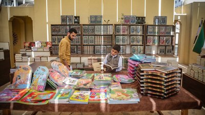 İdlib'de kitap fuarı açıldı