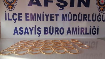 Kahramanmaraş'ta kuyumcudan çalınan 33 bilezikten 30'u imitasyon çıktı