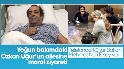 Batuhan Mumcu, Özkan Uğur'u hastanede ziyaret etti