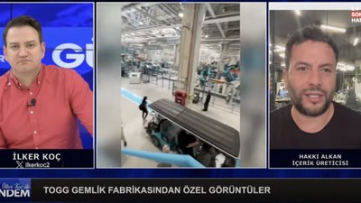 Togg'un fabrikasından özel görüntüler: Hakkı Alkan canlı yayında anlattı