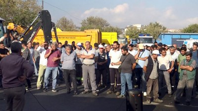 Bir CHP'li belediyede daha eylem! Avcılar Belediyesi işçileri yönetimi protesto etti