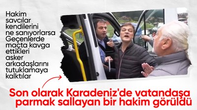 Rize'de bilirkişi keşfine katılan hakim, vatandaşları parmak sallayarak tehdit etti