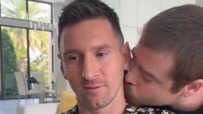 Arjantinli komedyen Migue Granados'dan Messi'ye olay öpücük