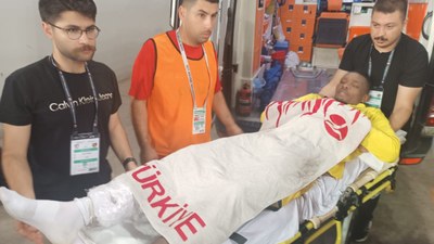İstanbulsporlu Simon Deli, ayağında kırık şüphesiyle hastaneye kaldırıldı