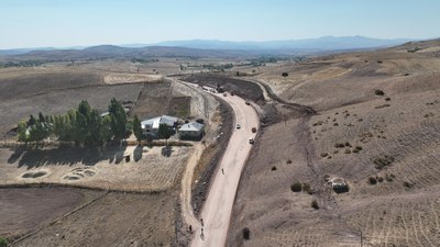 Sivas'ta Yıldız Dağı-Sıcak Çermik bağlantı yolu yapımı devam ediyor