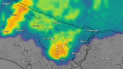 İstanbul'da sağanak yağış radar görüntüsüne de yansıdı