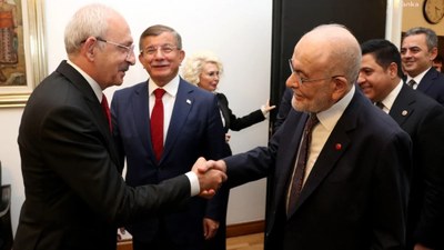 Temel Karamollaoğlu ve Ahmet Davutoğlu, Kemal Kılıçdaroğlu'nu ziyaret etti
