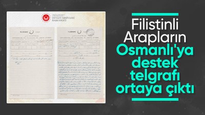 Filistinliler'den Osmanlı'ya destek telgrafı ortaya çıktı
