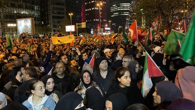 Yurt genelinde İsrail'in hastane saldırısı protesto edildi