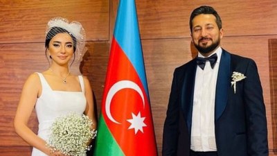 Öykü Gürman ile iş insanı Fatih İçmeli Bakü'de dünyaevine girdi