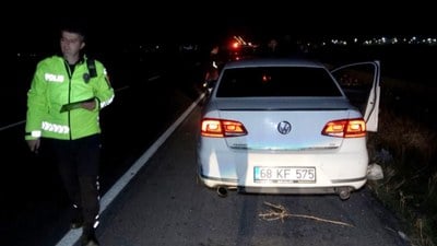 Aksaray'da polis memuruna çarpan otomobildeki 5 kişi yakalandı