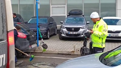 İstanbul'da polis mikserden yere dökülen betonu fark etti: Sürücüye temizletti