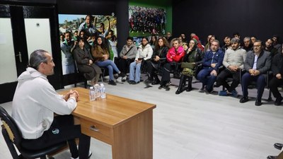 Tuncay Şanlı, "Spor Akademisi"nde ilk dersi verdi