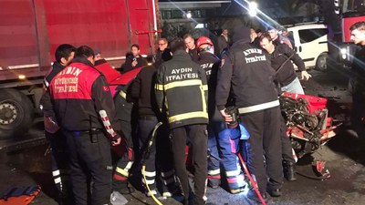 Aydın'da zinceleme kaza: 1 ölü 3 yaralı