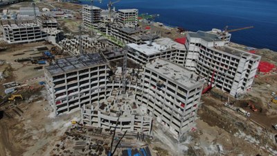 Deniz manzaralı Trabzon Şehir Hastanesi'nin kaba inşaatı bitti