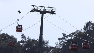 Antalya'daki teleferik kazasında kurtarma çalışmalarından yeni görüntüler