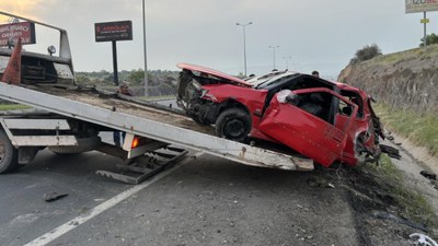 Kayseri'de kazada parçalanan aracın sürücüsü öldü