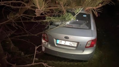 Ardahan'da yoldan çıkan otomobilin sürücüsü yaralandı