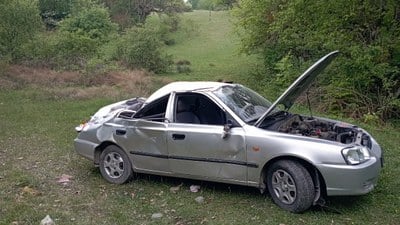 Amasya'da otomobil şarampole uçtu: 1 yaralı