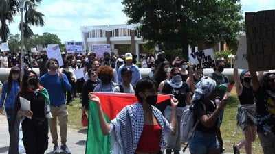 Filistin için destek gösterileri: ABD'de polisler müdahaleye başladı