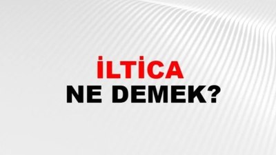 İltica ne demek? İlticanın TDK sözlük anlamı nedir? İltica etmek nedir?