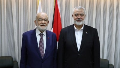 Karamollaoğlu, Hamas lideri Haniye ile görüştü