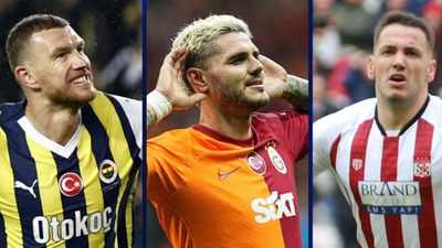 Süper Lig'de gol kralı kim olacak? Süper Lig gol krallığı sıralaması! Icardi, Dzeko, Manaj...