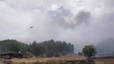 Muğla'da orman yangını! Alevler yerleşim yerlerine yaklaştı