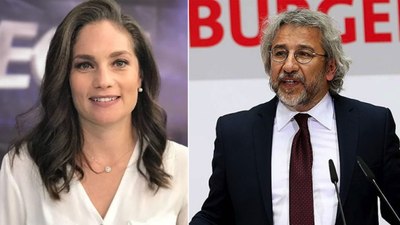 Nevşin Mengü ve Can Dündar, bozkurt işaretinden rahatsız oldu