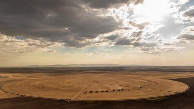 Konya'nın devasa dairesel tarlalarında hasat tamamlandı