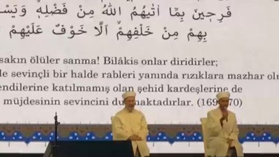 Beştepe'deki 15 Temmuz töreninde Âl-i İmrân Suresi okundu