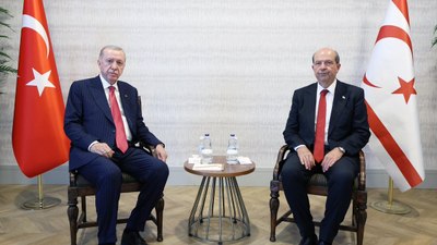 Cumhurbaşkanı Erdoğan, Ersin Tatar'la görüştü