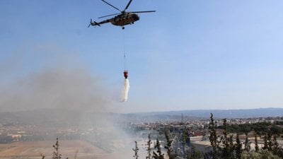 Aydın'da yerleşim yerlerini tehdit eden yangına zamanında müdahale