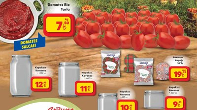 ŞOK'ta bu hafta: İster salça, ister menemen! Tarla domatesi 7.50 TL, kavanoz 9.95 TL, blender 1.499 TL...