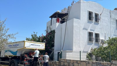 Bodrum'da su kesintisi: Evlere tankerle su taşınıyor