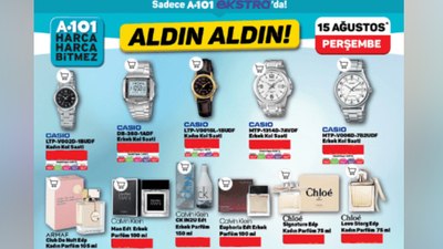 Tükenmeden koşun! A101 çıldırdı: Casio Saat 899 TL, Calvin Klein - Versace Parfüm 1.099 TL...