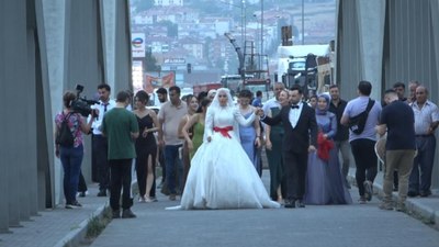 Samsun'da düğünlerde uygulanan gelenek dikkati çekti